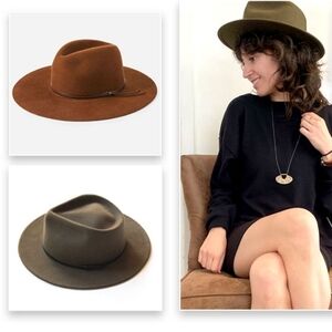 Pendleton Hat Womens Brown S M Marni Felted Wool Cap Packable Floppy Crushable